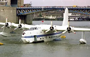 Propellers: Flying boat on the Thames, London