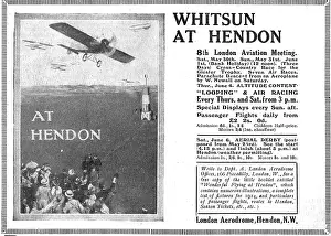 Whitsun: Flying At Hendon - Whitsun 1914 Flying Programme