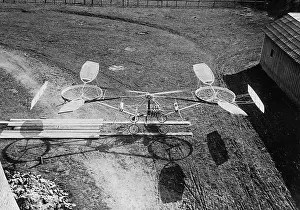 Cornu: Flying machine from the bird's-eye view, 1908