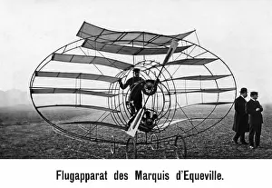 Bent: Flying machine built by Marquis d'Equeville, 1909
