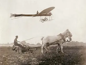 Ploughman: Flying and ploughing in Weybridge, Surrey