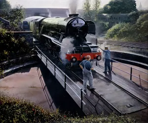Scotsman: Flying Scotsman at Swanage ' steam train