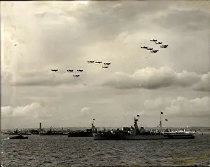 Navies: Flypast during naval review at Spithead