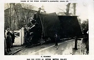 Lorry: Foden Steam Lorry - Wagon Accident, Unknown Location