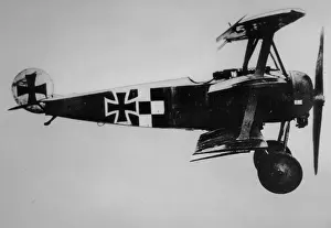 Dr.i: Fokker DrI (side view, on the ground, tail-up)