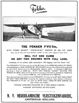 Vliegtuigenfabriek: Fokker F.VII-3m 1925