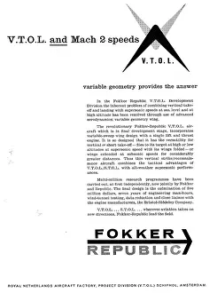 Geometry: Fokker-Republic. VTOL & Mach 2 Speeds. Variable Geometry