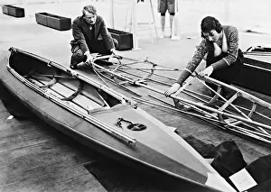 Canoeing: Folding boat exhibition, 1934