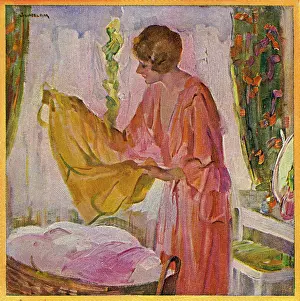Sundblom: Folding clean washing