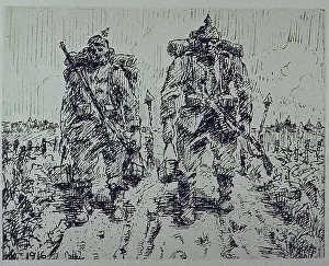 Kitbag: Folio of 97 etchings and drypoints of the Western Front, WW1