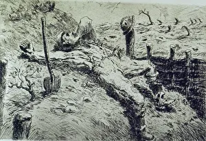 Drypoints: Folio of 97 etchings and drypoints of the Western Front, WW1