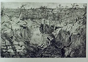 Drypoints: Folio of 97 etchings and drypoints of the Western Front, WW1