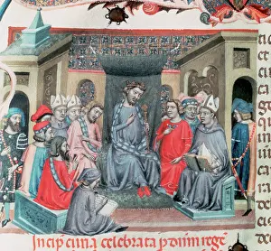 Alfonso: Detail from a folio of Codex of the Usages depicting the