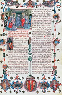 Alfonso: Folio of Codex of the Usages depicting the Catalan Parlia
