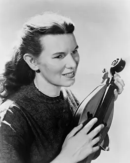 Popularized: Folk singer Jean Ritchie with Appalachian dulcimer