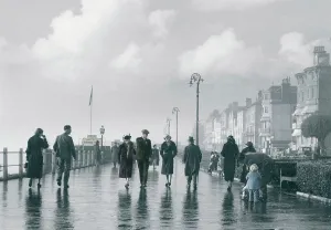Leas: Folkestone, The Leas after the storm c1940