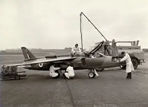 Gnat: Folland Gnat during servicing