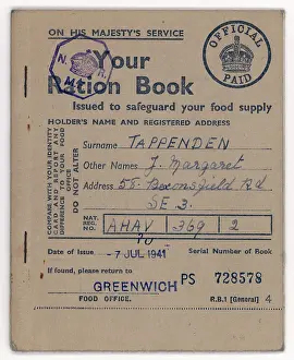 Allowance: FOOD RATION BOOK 1941