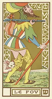 Wirth: The Fool depicted on a Tarot card