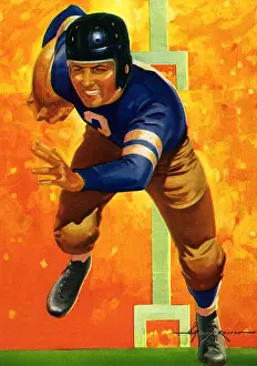 Headlong: Football Player Running