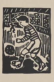 Linocuts: Footballer