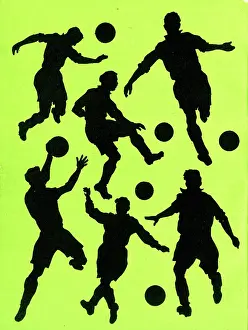 Lime: Footballer silhouettes