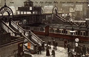 Footbridge: Footbridge linking platforms at Birmingham railway