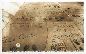 Entertainers: Footprints and autographs, Hollywood, USA