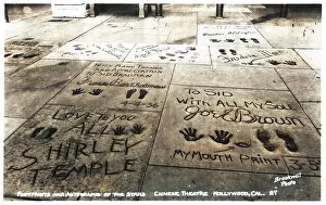 Entertainers: Footprints and autographs, Hollywood, USA