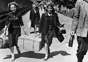 Flocked: Forced laborers before leaving to Germany, 1943