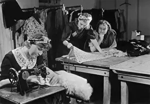 Identifies: Forced laborers sewing garments, 1943