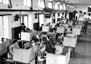 Grimm: Forced labourers in a munitions factory, August 1940, WW2