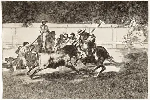 Forceful: The forceful Rendon stabs a bull