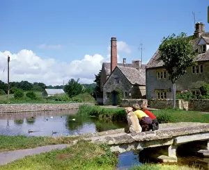 Mill and ford at Lower Slaughter, Gloucestershire