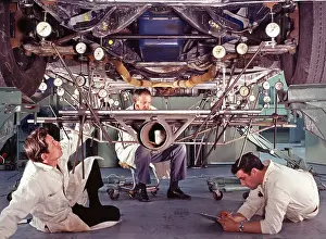 Dearborn: Ford test engineers take readings on a car ?
