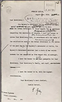 Informing: Foreign Office War Declaration