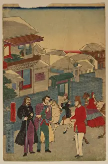 Conversing: Foreign settlement house in Yokohama