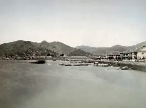 Nagasaki: Foreign settlement, Nagasaki seafront, Japan, c.1880's