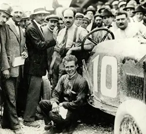 Florio: Foresti and Villa in front of Itala cockpit Car