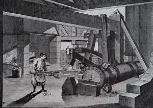 Stages: Forging the bloom - one of the stages in purifying pig iron