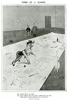 Calculate: Form at a Glance. WW1, H.M. Bateman cartoon
