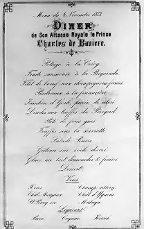Aristocracies: Formal dinner of prince Karl of Bavaria