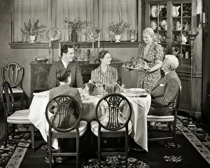 Grandparent: Formal Family Turkey Dinner Dining
