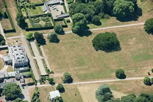 Torpoint: Formal garden parchmark showing in the very hot