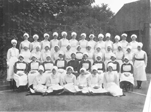 Edith: Formal group of matron, nurses and sister outdoors
