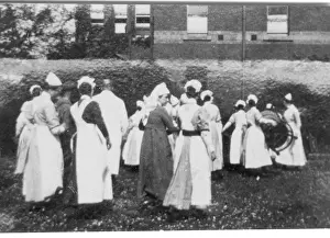 Matron: Formal group of ten nurses and Matron, West Middlesex Hospit