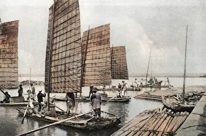 Bamboo: Formosan men aboard their boats