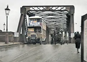 Passageway: Two forms of transport on a London bridge