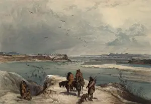 Coloring: Fort Clark Trading Post (far left center)