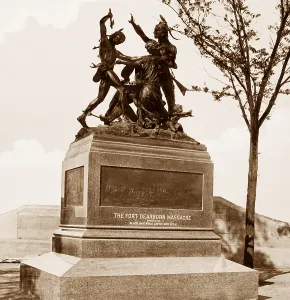 Dearborn: Fort Dearborn Massacre Statue, Chicago, USA
